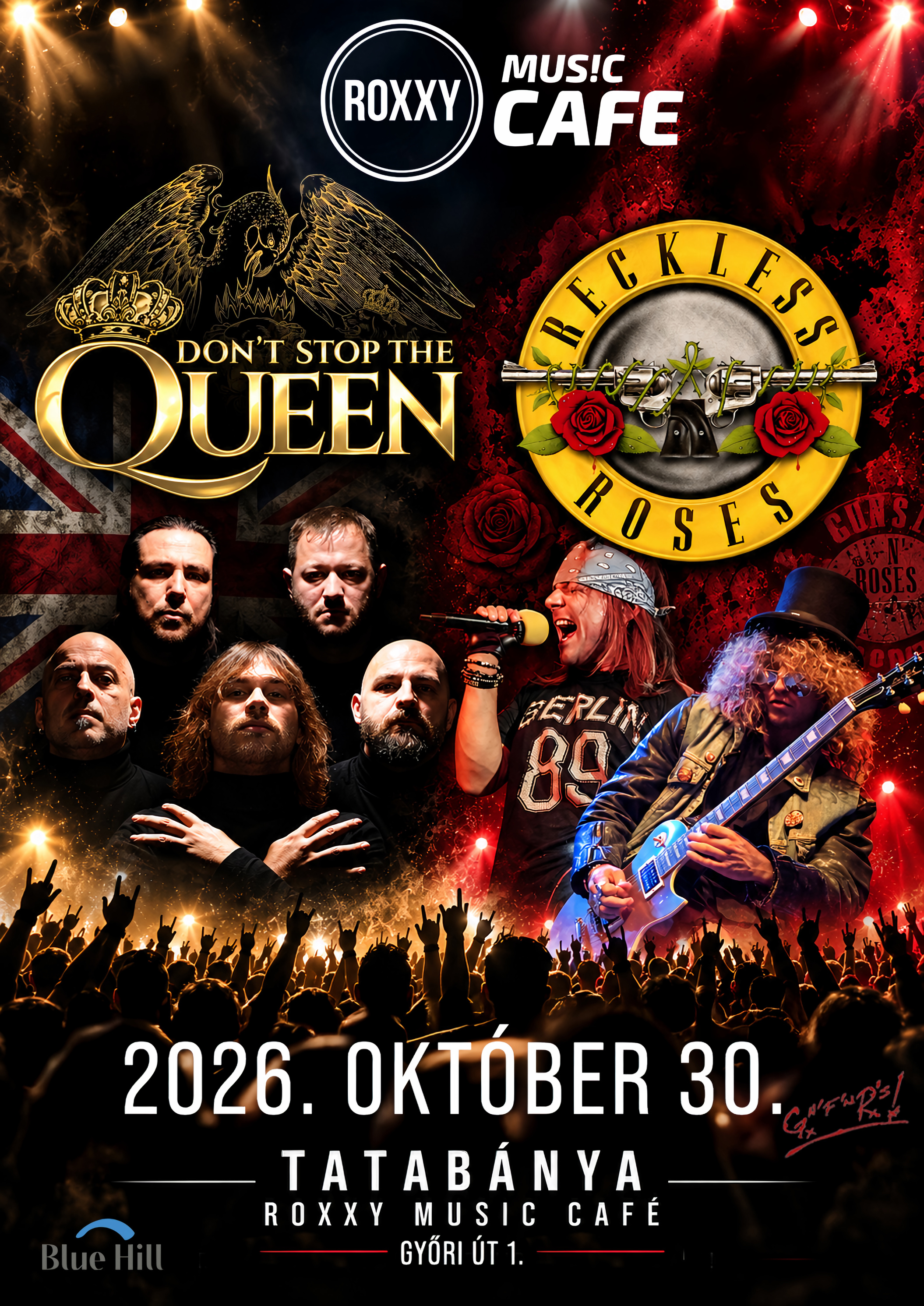 DON’T STOP THE QUEEN & RECKLESS ROSES – ÉLŐ ROCKZENE TATABÁNYÁN